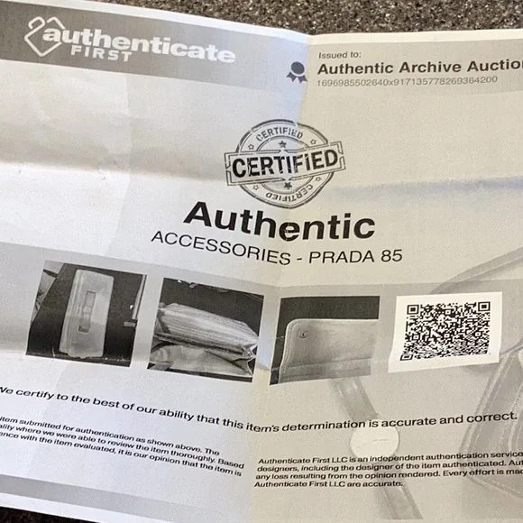 Prada long leather wallet with COA. Cream color. EUC - Picture 13 of 14